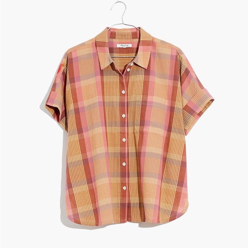 Madewell Daily Shirt in Neon Madras Plaid